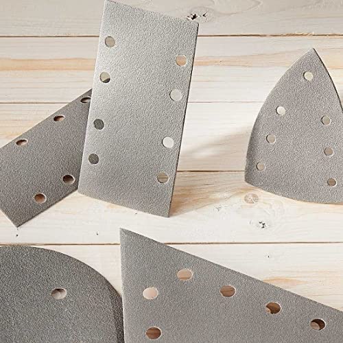Disques Abrasifs MENZER White – Lot De 25 – 290 X 250 Mm, 12 Trous – Grain G120 Corindon Normal – Pour Ponceuses à Plâtre Et Peinture